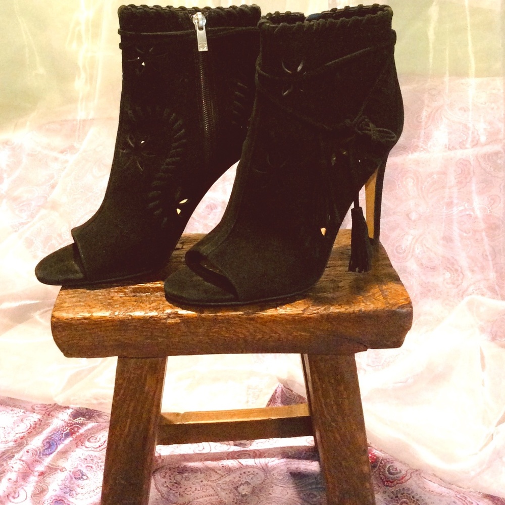 Black Suede Ivanka Trump Bootie's